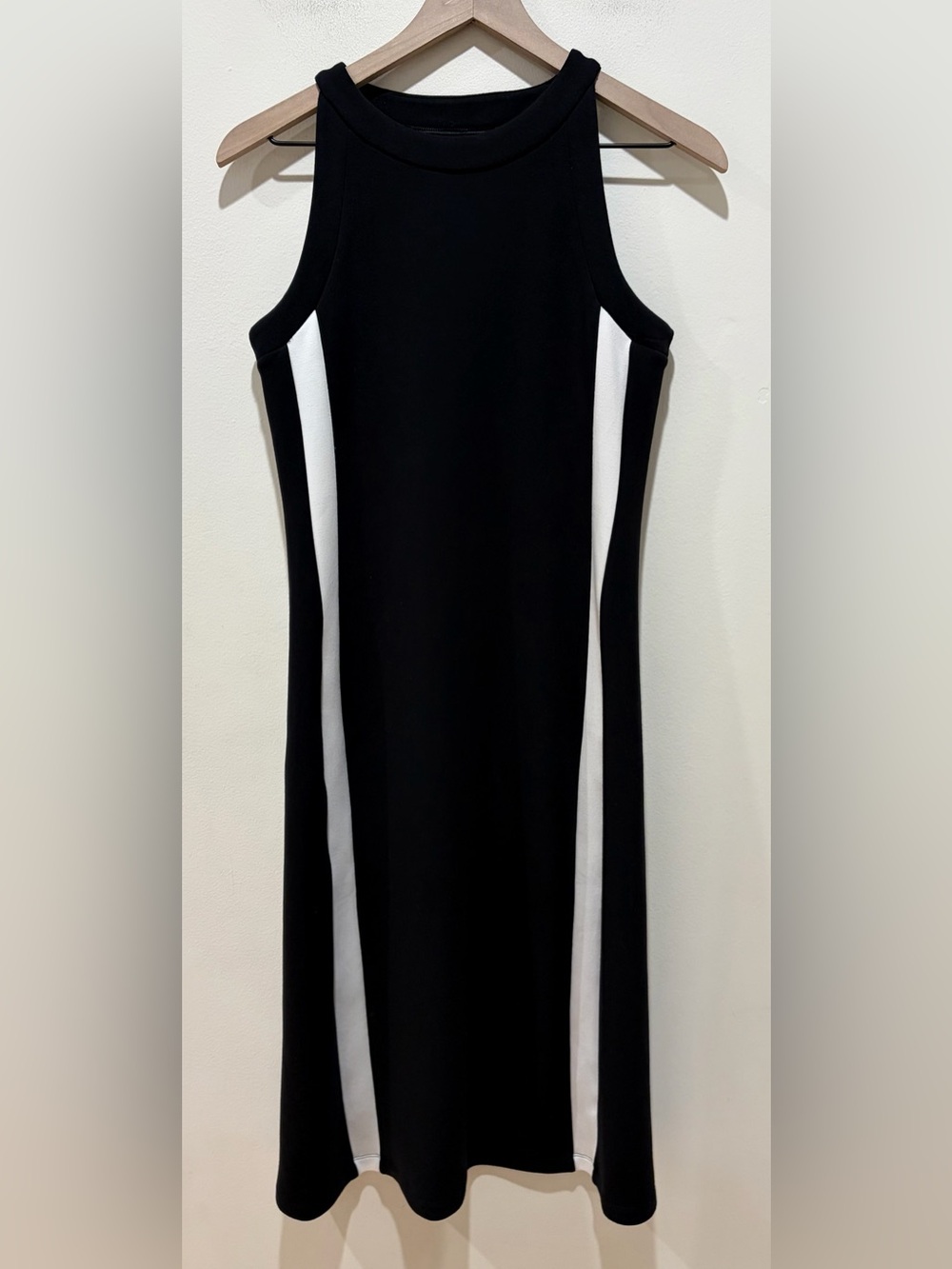 Spanx Very Black AirEssentials White Side Stripe Sleeveless Dress - Women’s XS